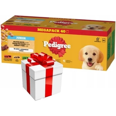 Pedigree smíšený výběr pro štěňata s rýží v želé 40 x 100 g