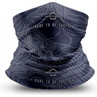 Pentagon Skiron Topographic Map Neck Gaiter Raf Blue