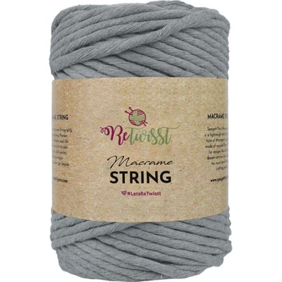 ReTwisst Macrame String 5 mm 06 šedá