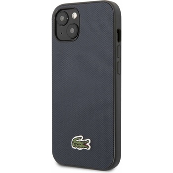 Lacoste Iconic Petit Pique Logo Case - дизайнерски кожен кейс за iPhone 14 (син)