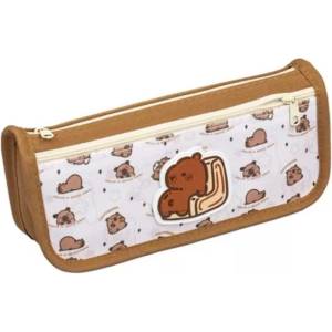 Patria Несесер с цип и капибари, подходящ за моливи - 21 x 6 см (P0016-8177)