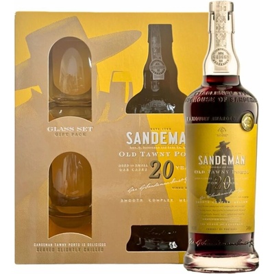 Sandeman Tawny 20y 20% 0,75 l (dárkové balení 2 sklenice)
