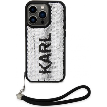 KARL LAGERFELD Гръб Karl Lagerfeld Sequins Reversible Case за iPhone 13 Pro - Черен/Сребрист (3666339128043)