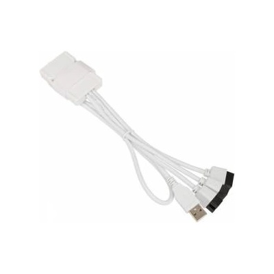 Lian Li USB Хъб Lian Li PW-U2TPAB, USB 2.0 1 към 3 Hub, Бял, LL-AC-ZUUS-691
