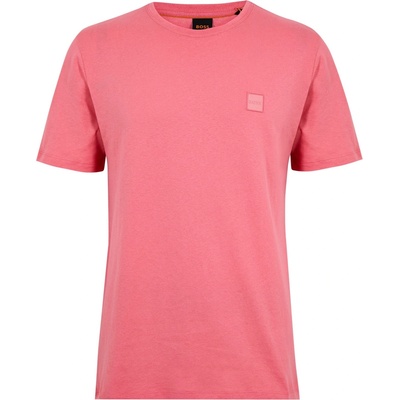 Boss Тениска Boss Mens BOSS ORANGE Tales T-Shirt with Logo Patch Premium Cotton - Light Red 632