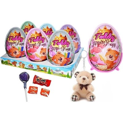 Vajíčko XXL Teddy s překvapením a cukrovinkou 20 g