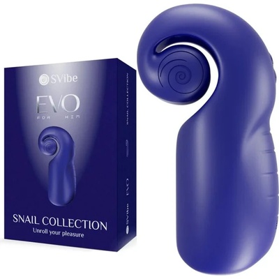 Иновативен мастурбатор с вибрации - Evo Slide N'Roll Blue (D-241932)