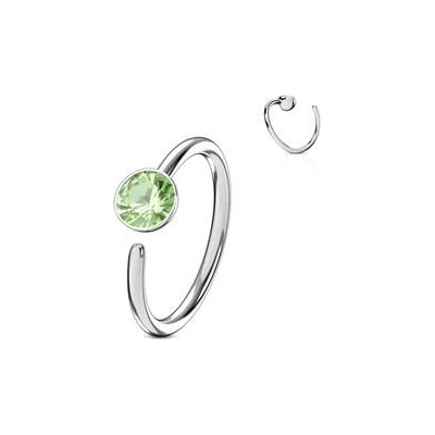 Šperky4U piercing do nosu ucha kruh se zirkonem N0024-G