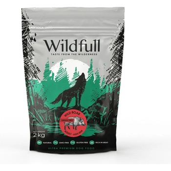 Wildfull dog wildboard mini size - Пълноценна суха храна за израснали кучета от малки и мини породи, без зърно, с месо от дива свиня, 2 кг