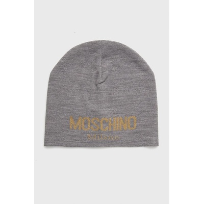 Moschino Шапка Moschino в сиво с фина плетка (M2362.65294)