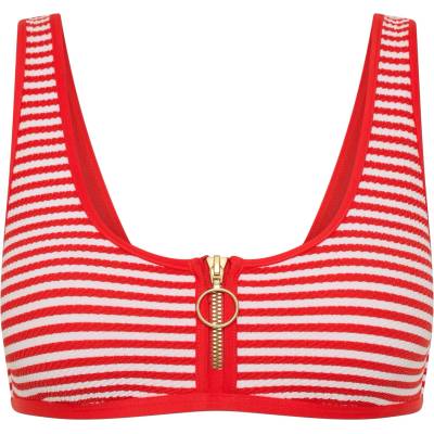Seafolly Дамско бикини горнище Seafolly Clubhouse Slide Tri Bikini top - Flame - размер 32 (EU) (150-6627-0111)