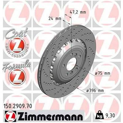 Brzdový kotúč ZIMMERMANN 150.2909.70 (150290970)