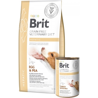 Brit Veterinary Diet Dog Hepatic Egg & Pea 4 kg