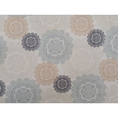 Dekoračné látka MANDALA šedo-béžová šírka 140 cm