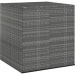  Кутия за градински възглавници PE ратан 100x97, 5x104 см сива
