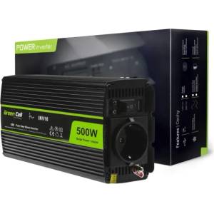 Green Cell Инвертор 12/220 V DC/AC 500W/1000W Pure sine wave GREEN CELL (GC-INVERT-12V-500W-INV16)