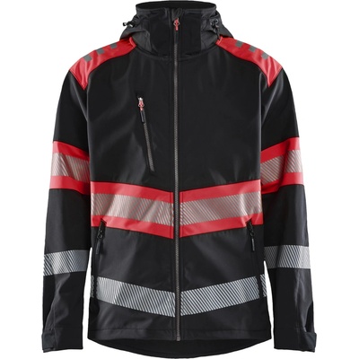 Blåkläder AB 4494 Hi-Vis Softshell Jacket Cerná/cervená