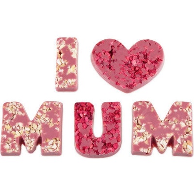 Chocolissimo Nápis z ružovej čokolády: I Love Mum 85 g