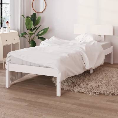 Nábytek XL 810108 Rám postele bílý masivní dřevo