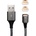 4smarts Magnetic USB Cable GRAVITYCord 2.0 with Two MicroUSB Connectors - кабел с магнитен накрайник с два MicroUSB конекторa (100см) (сив)