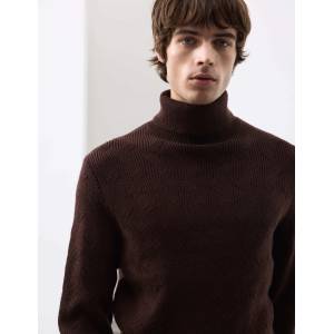 Marks & Spencer Вълнена водолазка от чиста вълна Marks & Spencer кафява Marks & Spencer | Kafyav | МЪЖЕ | XXL REG