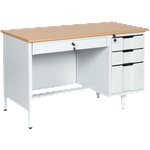 Carmen Метално бюро Carmen CR-1310 K - сиво / бук (3580311) - tierradesign