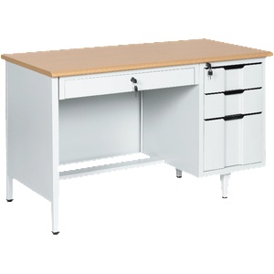 Carmen Метално бюро Carmen CR-1310 K - сиво / бук (3580311) - tierradesign