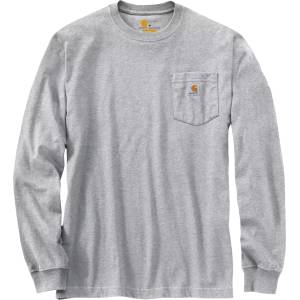 Carhartt WIP Мъжка блуза с дълъг ръкав Carhartt Dearborn Loose L/S T-Shirt Longsleeve - Heather Gray (217-0353-0311)