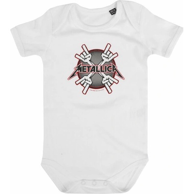 Dětské body METAL KIDS Metallica Crosshorns bílá