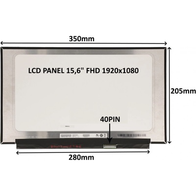 LCD PANEL 15, 6" FHD 1920x1080 40PIN MATNÝ IPS 120HZ / BEZ ÚCHYTOV 77043147