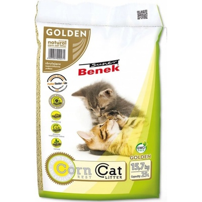 BENEK Super Corn Cat Golden kukuřičné pro kočky 25 l