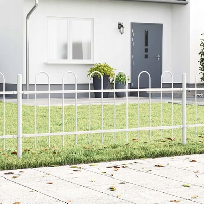 BÍLÝ ZAHRADNÍ PANEL OCEL 170X 60CM ODOLNÝ ZAHRADNÍ PLOT