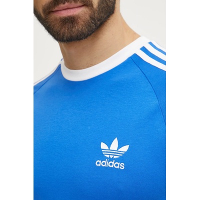 adidas Originals Памучна тениска adidas Originals 3-Stripes в лилаво с десен JD2880 (JD2880)