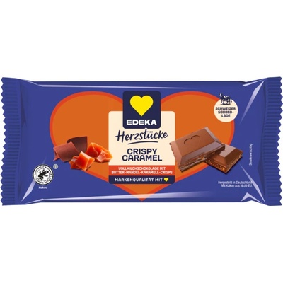 Edeka Crispy caramel mléčná s křupavou karamelovou náplní 90 g