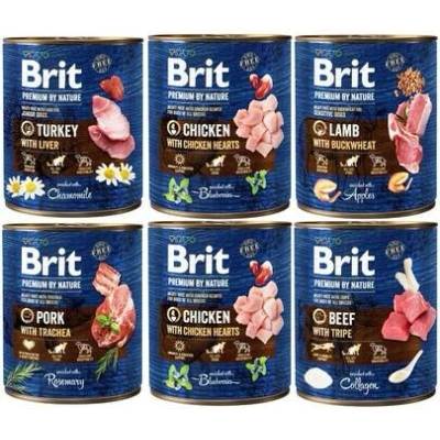 Brit Premium by Nature Mix příchutí 6 x 800 g