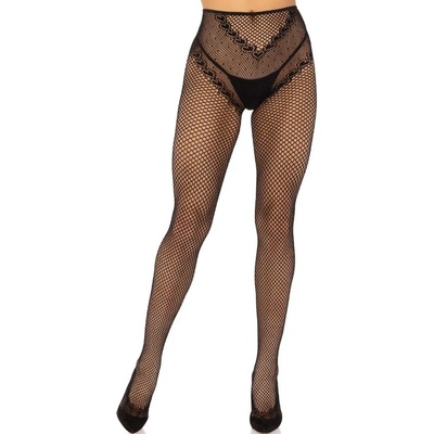 Чорапогащник с отворено дъно, провокативен - Crotchless Tights Black S/M/L (LEGAV07882)