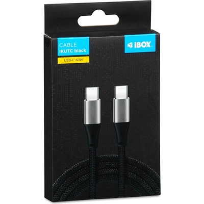 iBOX IKUTC USB-C, 60W, 2m, černý