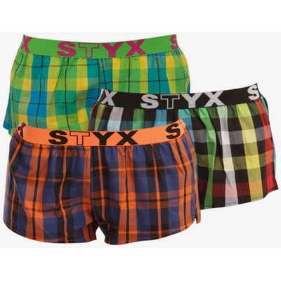 Styx 3PACK дамски спортни шорти Styx еластични многоцветни Styx | Lilav | ЖЕНИ | S