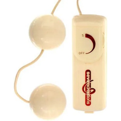 Seven Creations Вибро анално-вагинални топчета "ovb ivory" 3.5 см