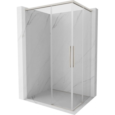 Mexen Rox Двойна плъзгаща душ кабина 95 x 85 см, прозрачна, матиран никел (8C2D-095-085-97-00)
