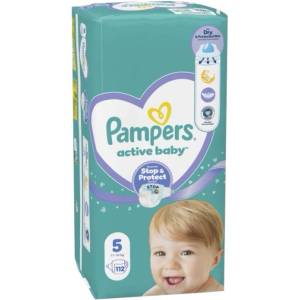 Pampers Памперси Pampers Active Baby 5 (11-16 кг. ) - 112 броя