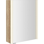 SAPHO Alix - Огледален шкаф с LED осветление 56x70x18 см, 2x врати, P/L, дъб Алабама AX156-0022 (AX156-0022)
