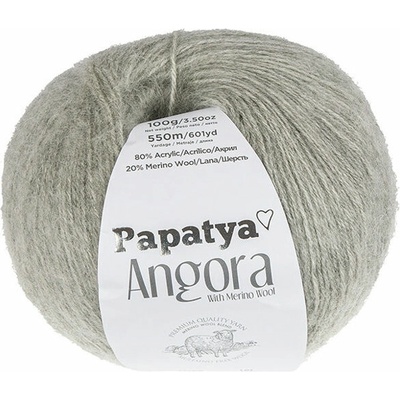 BELLATEX Priadza Angora Merino Papatya 100 g - 2120 sivá