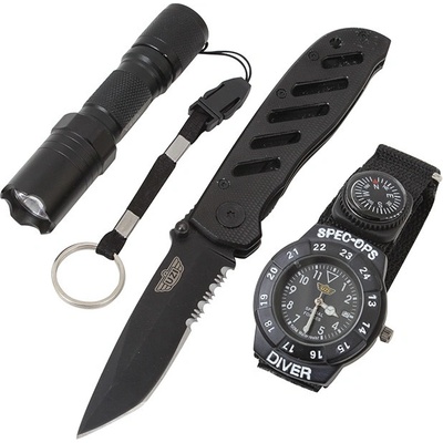 Sada UZI SPECIAL FORCES hodinky, nůž, svítilna