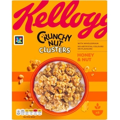 Kellogg's Crunchy Nut Clusters cereálie s medem a ořechy 400 g