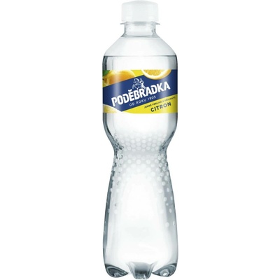Poděbradka jemně perlivá citron 12 x 0,5 l