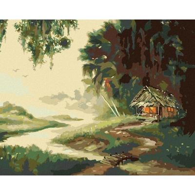 zuty Malování Podle Čísel Chata V Divočině 2 D. Rusty Rust 80 x 100 Cm Plátno