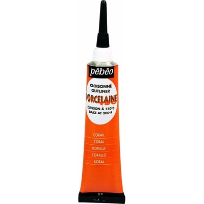 Pébéo Porcelaine 150 Kontúra na porcelán Coral 20 ml