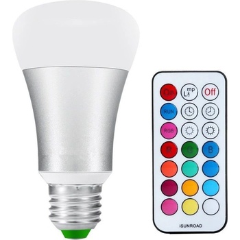 T-LED LED žárovka RGBW 10W E27 330° RGB + Teplá bílá