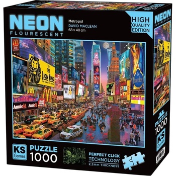 KS Games Неонов пъзел KS Games от 1000 части - Метропол (20766)